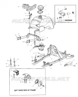 GASOLINA TANK AND CARBURADOR MOUNTING