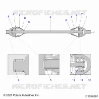 DRIVE TRAIN, HALF EJE TRASERO