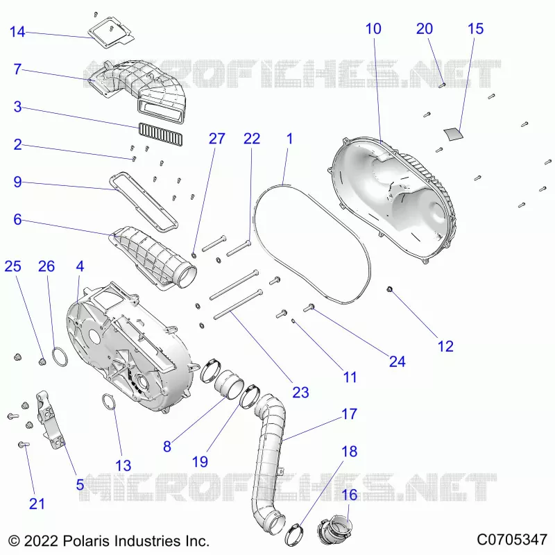 TREN, CLUTCH COVER AND DUCTING