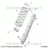 SUSPENSION, REAR MONTAJE DE DESCARGA