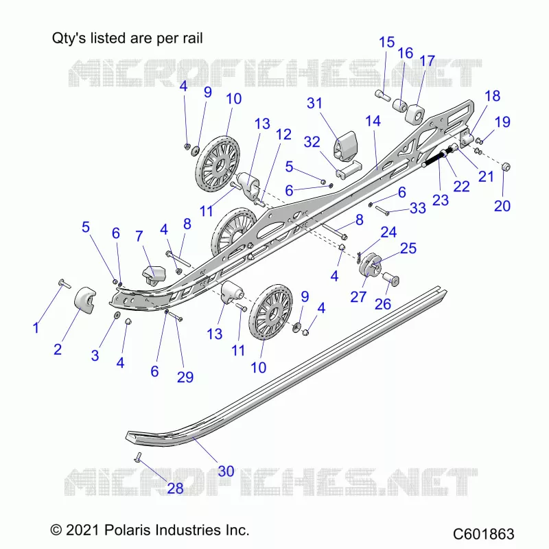 SUSPENSION, RAIL BEAM LH/RH