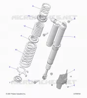 SUSPENSION, REAR MONTAJE DE DESCARGA, DELUXE