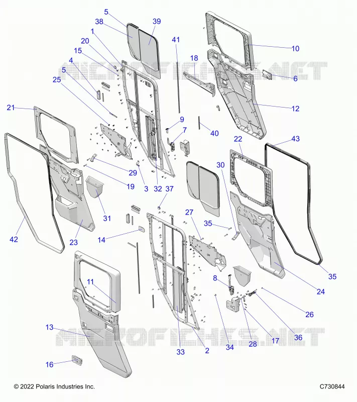 PUERTAS, REAR, CRANK