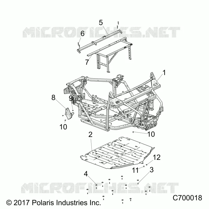 CHASSIS, MARCO PRINCIPAL AND SKID PLATES