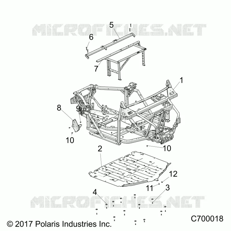 CHASSIS, MARCO PRINCIPAL AND SKID PLATES