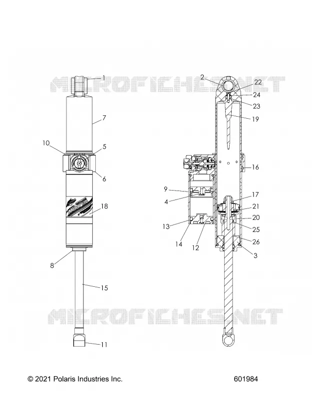 SUSPENSION, SHOCK TRASERO TRACK