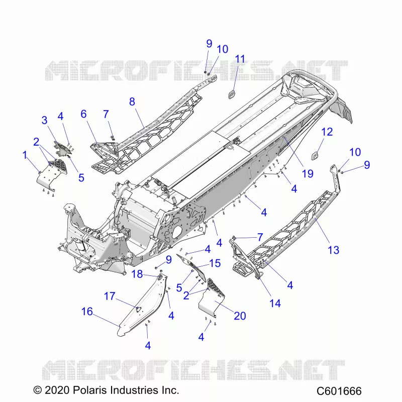 CHASSIS, PROTECCIÃ³N DEL EMBRAGUE, FOOTRESTS, AND RUNNINGBOARDS