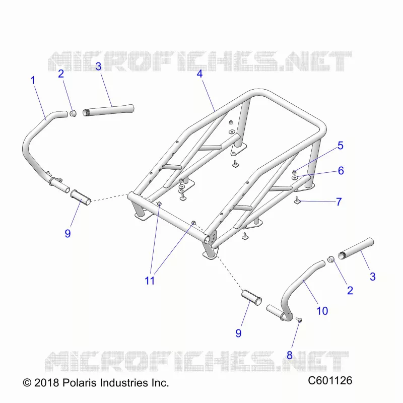 CHASIS, RACK AND PASSENGER HAND HOLD