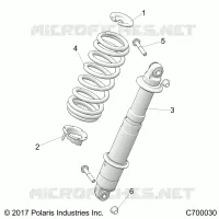 SUSPENSION, REAR MONTAJE DE DESCARGA