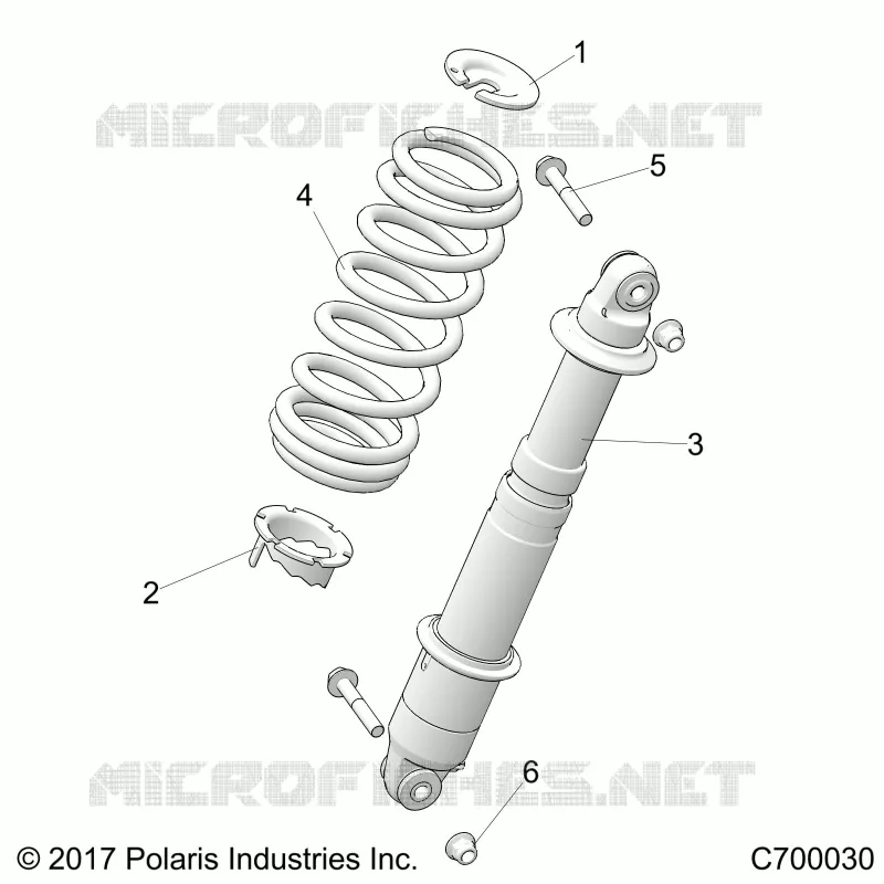 SUSPENSION, REAR MONTAJE DE DESCARGA