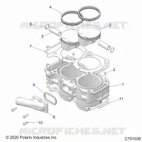 ENGINE, CYLINDER AND PISTON