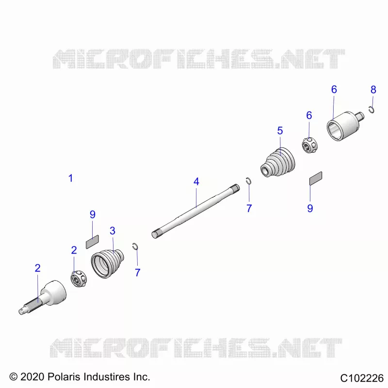 TREN, REAR DRIVE SHAFT