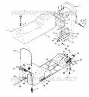 ASIENTO Y tanque de gas ASAMBLEA  TRAIL DELUXE 0952262 (4928862886A010)