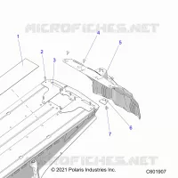 CHASIS, REAR CLOSEOFF AND SNOWFLAP