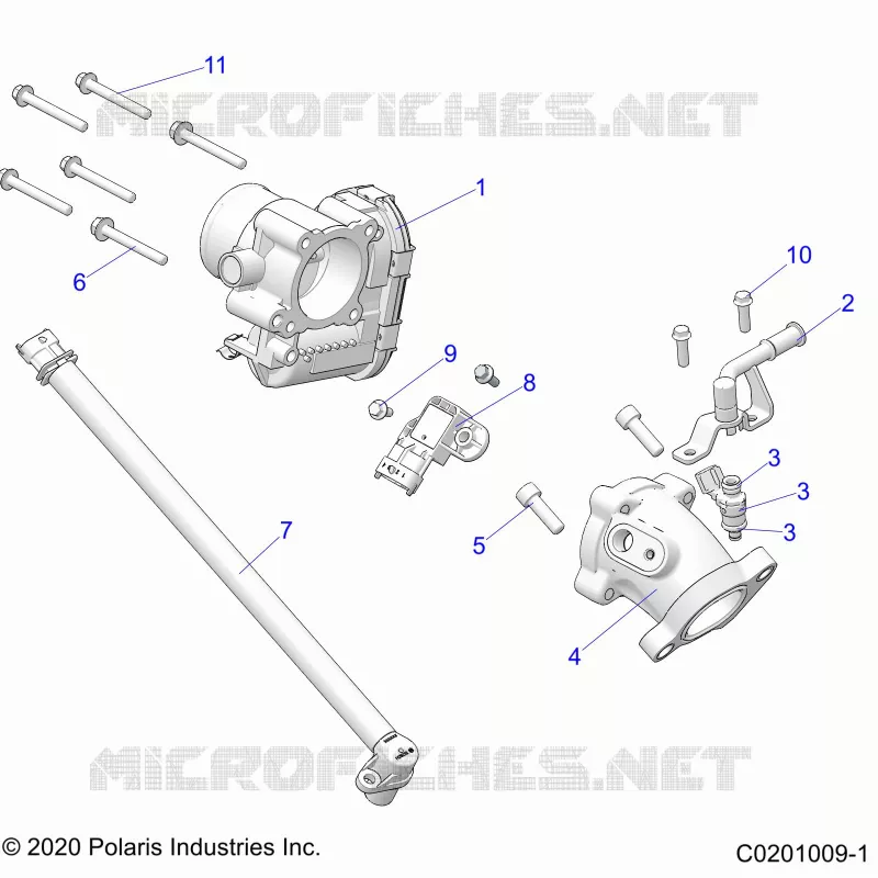 ENGINE, CUERPO DE MARIPOSA AND FUEL RAIL