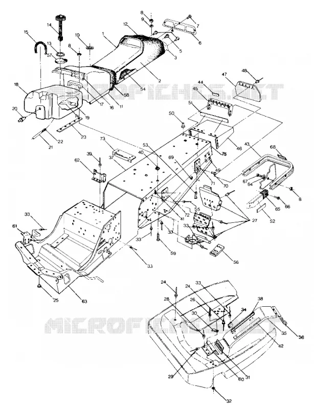 CHASIS AND ASIENTO 650 Updatd 2/90 (4916801680001A)