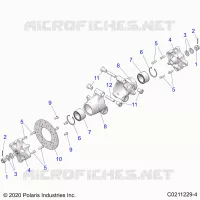 SUSPENSION TRASERA HUBS, CARRIER AND BRAKE DISC