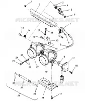 CUERPO DE MARIPOSA ASSEMBLY  500 EFI 0952774, EFI SKS 0952574,   EFI SKS PT 0952 (4929052905C014)
