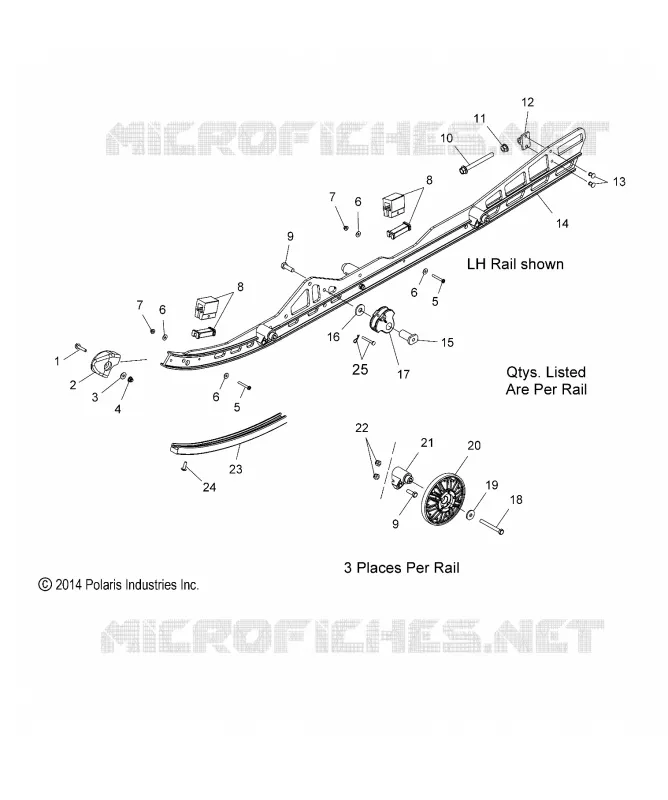 SUSPENSION, MONTAJE EN CARRIL (144 INCH)