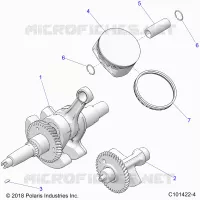 ENGINE, CIGUEÑAL, PISTON AND BALANCE SHAFT