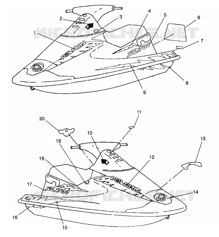 ETIQUETAS SL 700 B964066 and  Intl. SL 700 I964066 (4935633563A007)