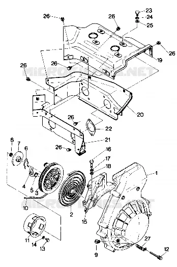 VENTILADOR CAJA AND ARRANQUE DE RETROCESO Trail (4912701270044A)