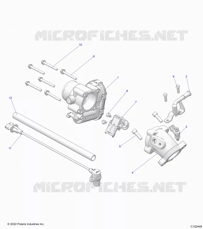 ENGINE, CUERPO DE MARIPOSA AND FUEL RAIL