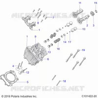 CILINDRO HEAD, CAMS AND VALVES