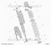 SUSPENSION, REAR MONTAJE DE DESCARGA, STANDARD/PREMIUM