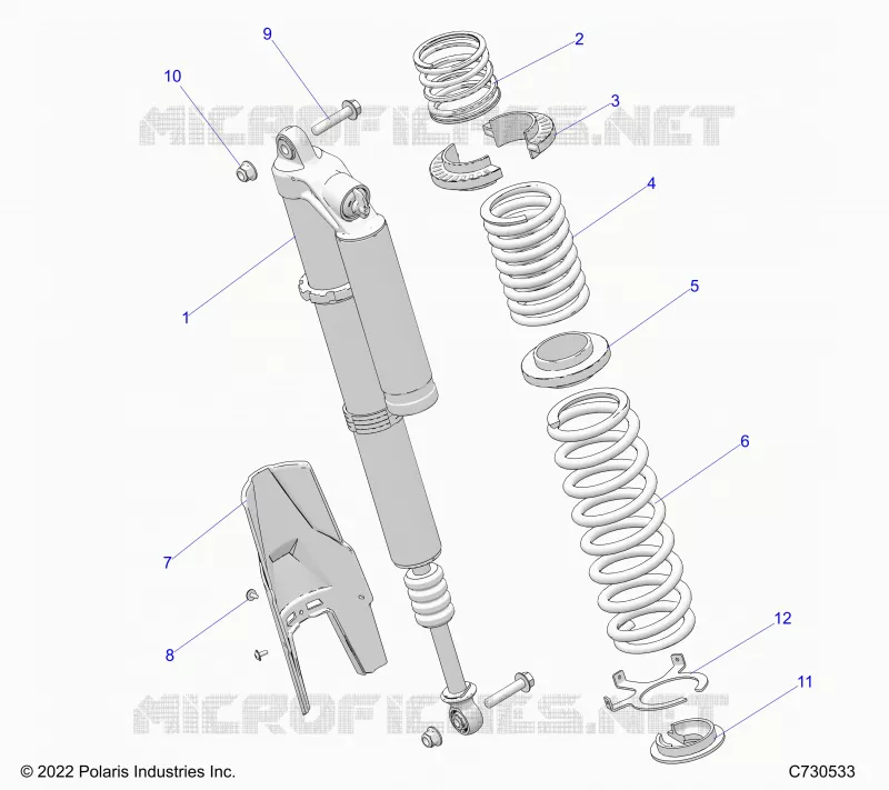 SUSPENSION, REAR MONTAJE DE DESCARGA, STANDARD/PREMIUM
