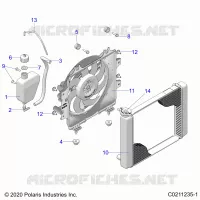ENGINE, SISTEMA DE REFRIGERACIÃ“N, RADIATOR, FAN & OVERFLOW BOTTLE