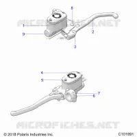 BRAKES, FRONT BRAKE LEVER AND CILINDRO MAESTRO