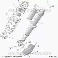 SUSPENSION, REAR MONTAJE DE DESCARGA