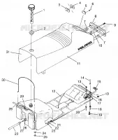 ASIENTO Y TANQUE DE GAS SUPER SPORT 0960743 (4932183218A006)