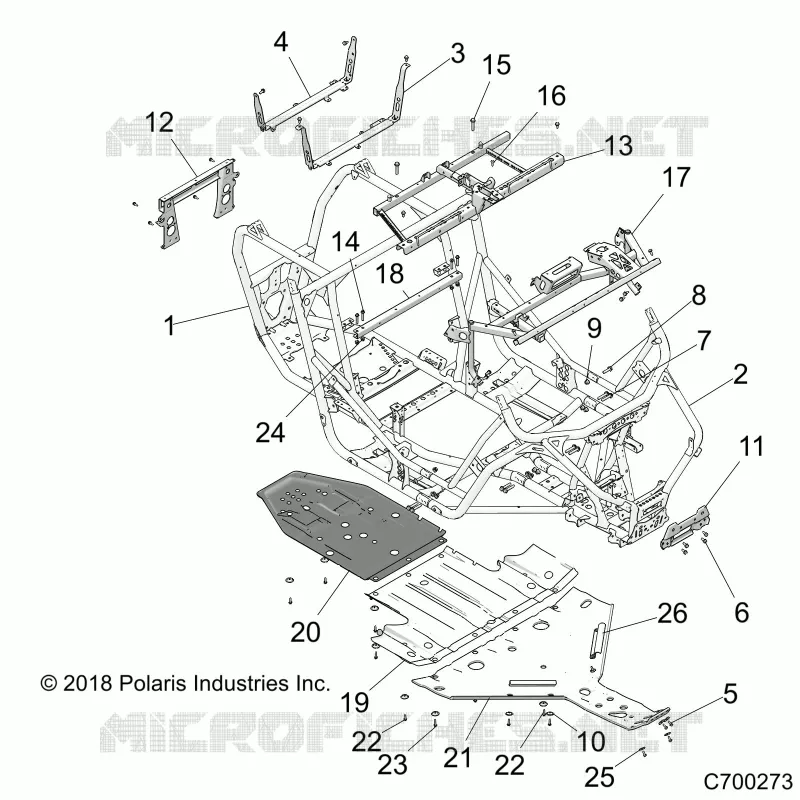 CHASSIS, MARCO PRINCIPAL AND SKID PLATES