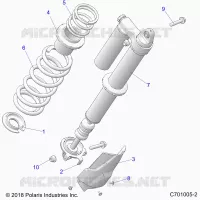 SUSPENSION, REAR MONTAJE DE DESCARGA