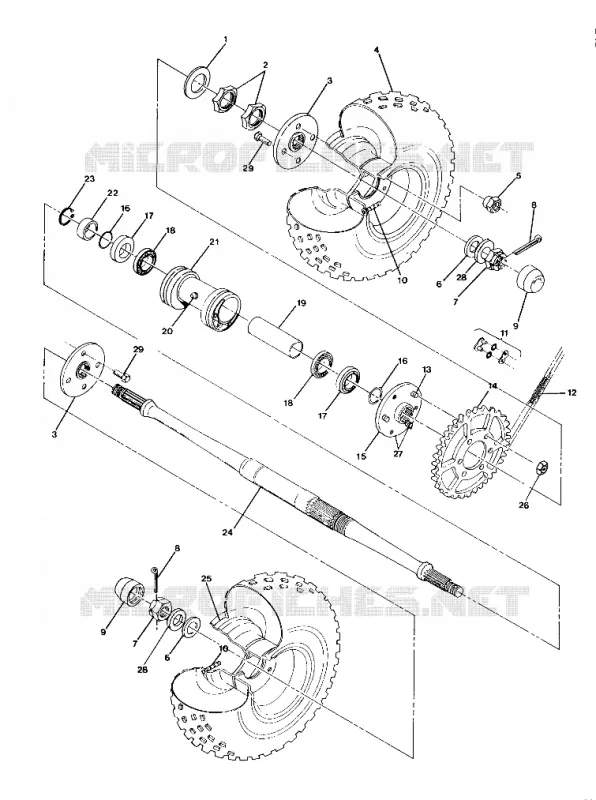 TRASERO conjunto de accionamiento RUEDA 250 2X4 / W927527 (4922862286017A)