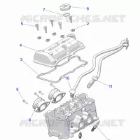 ENGINE, THROTTLE BODY AND TAPA DE LA VÃLVULA