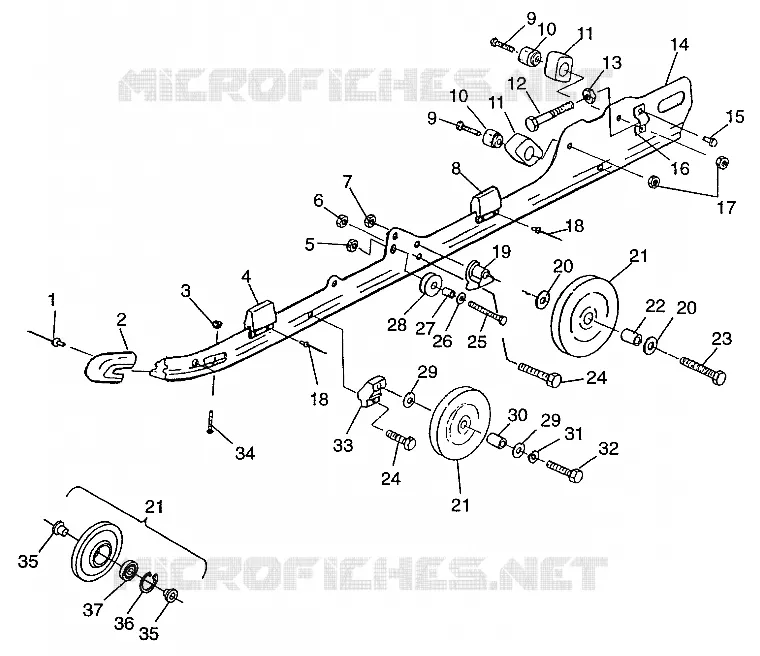 montaje en carril (SUSPENSION) XCF 0971643 (4938613861B009)
