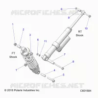 SUSPENSION, MONTAJE DE DESCARGA, REAR SUSP.