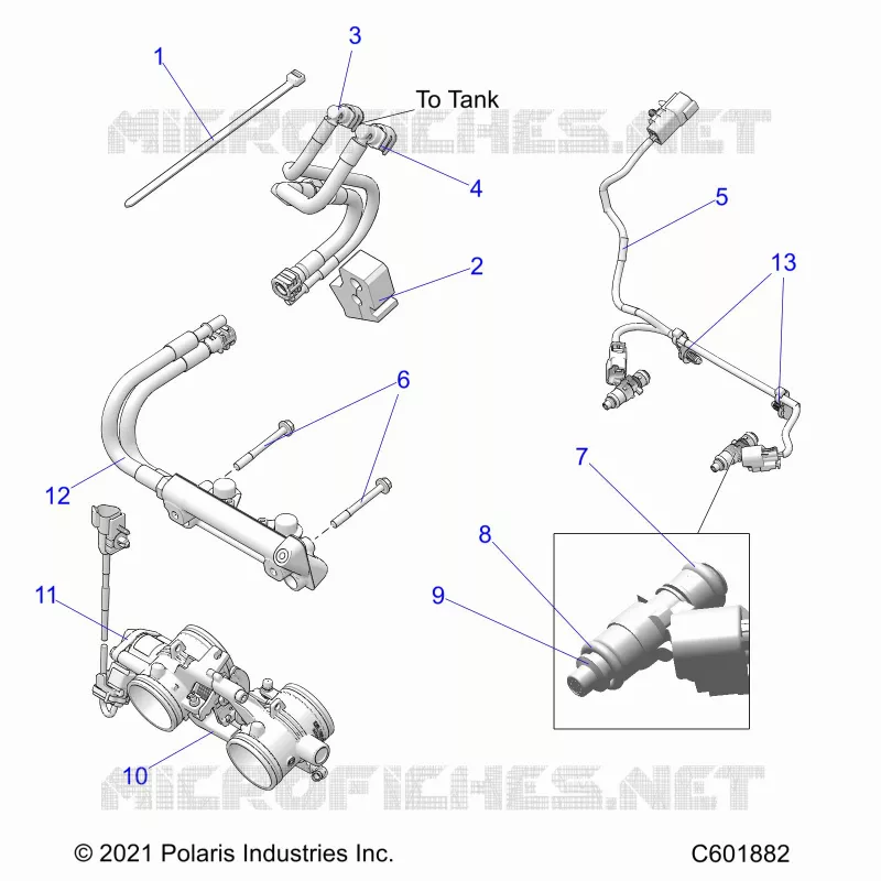 SISTEMA DE COMBUSTIBLE, RAIL, LINES AND THROTTLE BODY