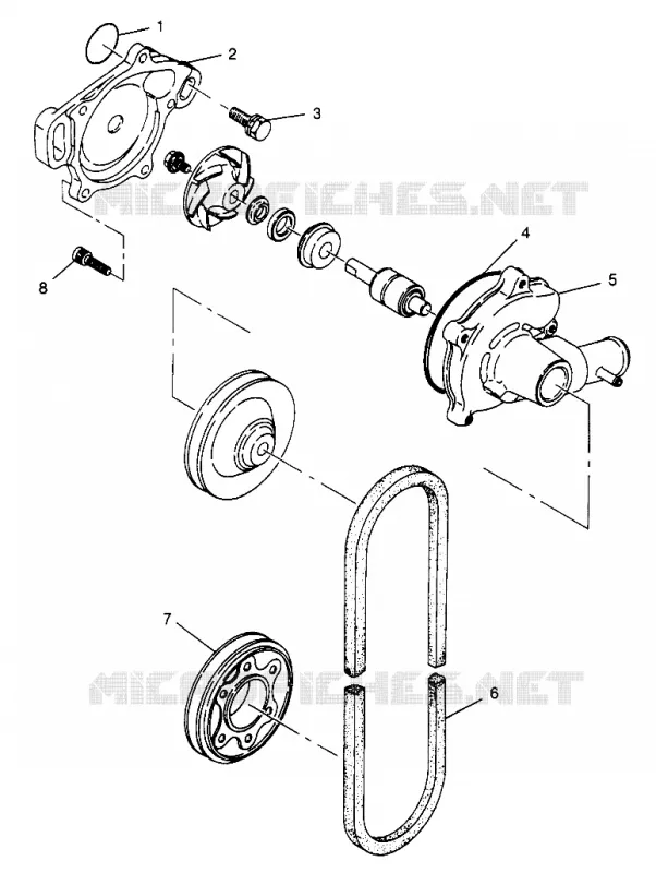 BOMBA DE AGUA XLT 0970756, XLT SKS 0970556, and XLT RMK 0970956 (4937693769C014)