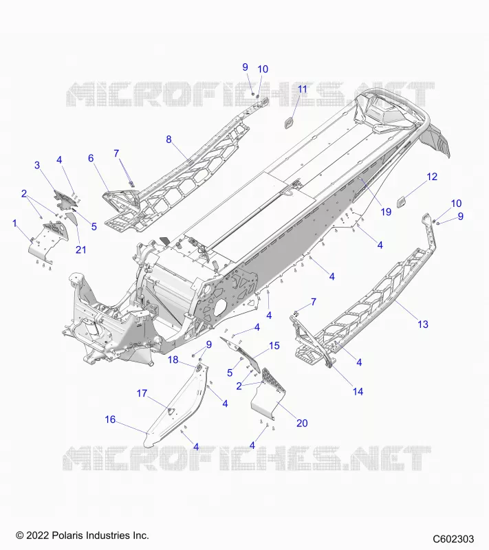 CHASSIS, PROTECCIÃ³N DEL EMBRAGUE, FOOTRESTS, AND RUNNINGBOARDS