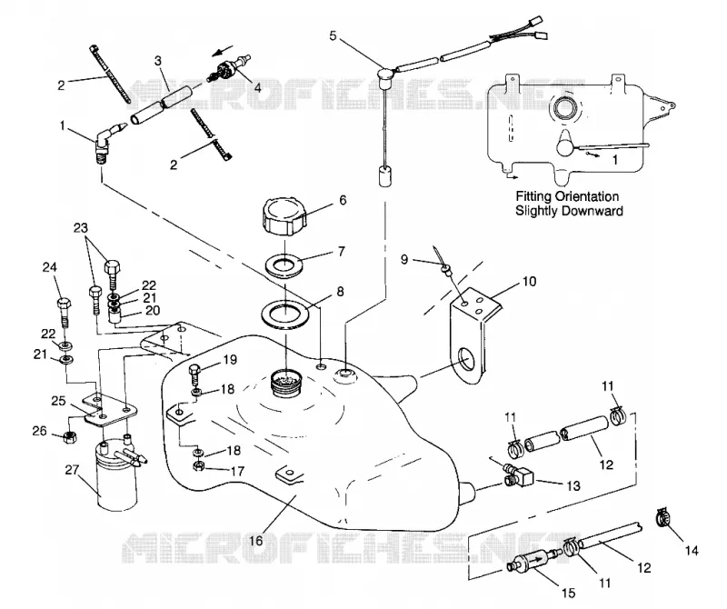 TANQUE DE ACEITE SLX 780 B964287 and Intl. SLX 780 I964287 (4937443744A012)
