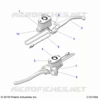 FRENO FRONTAL BRAKE LEVER AND MASTER CYLINDER