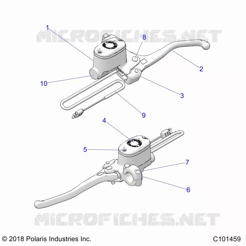 FRENO FRONTAL BRAKE LEVER AND MASTER CYLINDER