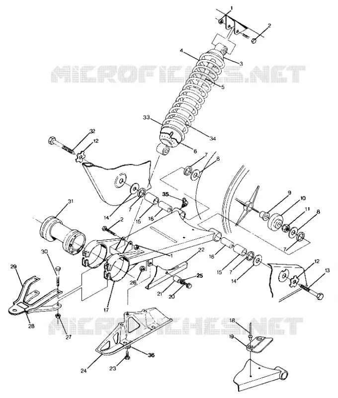 brazo oscilante WELD. / CHOQUE TRASERO ASSEMBLY Trail Boss / W928527 (4922892289021A)