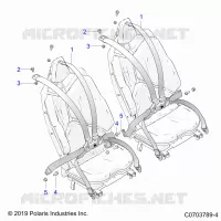 ASIENTO MOUNTING, REAR, 6 POINT