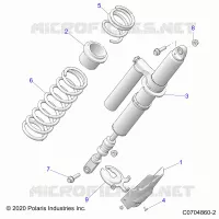 SUSPENSION, REAR MONTAJE DE DESCARGA, DELUXE