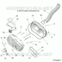 DRIVE TRAIN, TAPA DEL EMBRAGUE AND DUCTING